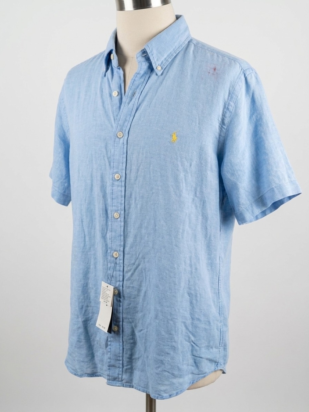 Men's Short-Sleeve Button-Down Shirt - Light Blue